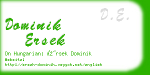 dominik ersek business card